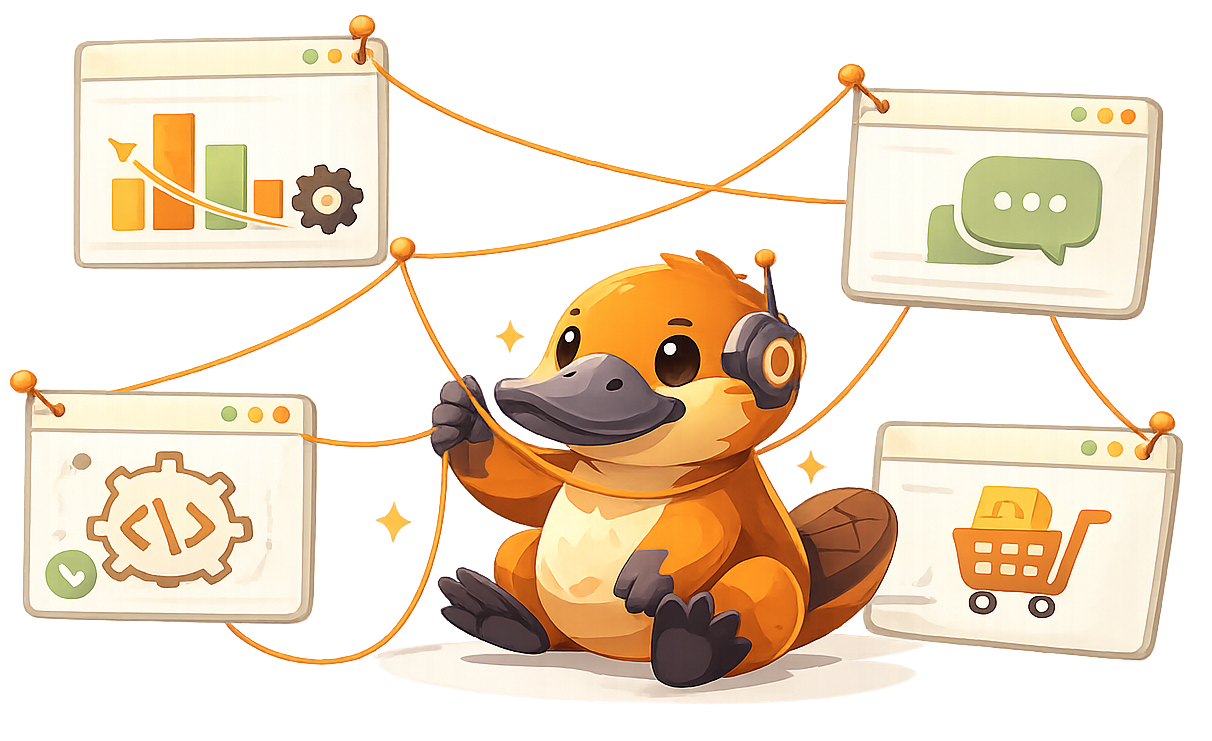 Mascote ornitorrinco da OrnitoLabs